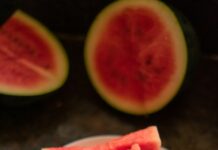한여름 건강을 지키는 과일과 채소 5선 sliced watermelon on white ceramic plate